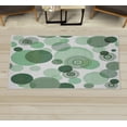 thumbnail image 1 of Earth Tones Decorative Rug, Abstract Pastel Pattern with Overlapping Chaotic Spots and Ring Shapes, Quality Carpet for Bedroom Dorm and Living Room, 6 Sizes, Apple Green, by Ambesonne, 1 of 1