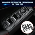 thumbnail image 4 of Xotic Tech Interior Window Lift Door Lock Switch Control Panel Cover Trim, Carbon Fiber Pattern, Compatible with Honda Civic 11th Gen 2022 2023, 4 of 9