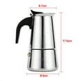 thumbnail image 2 of Sturdy Durable Coffee Maker Stove, Convenient Safe Healthy Ergonomic  Handle Moka Coffee Maker, For, 2 of 3