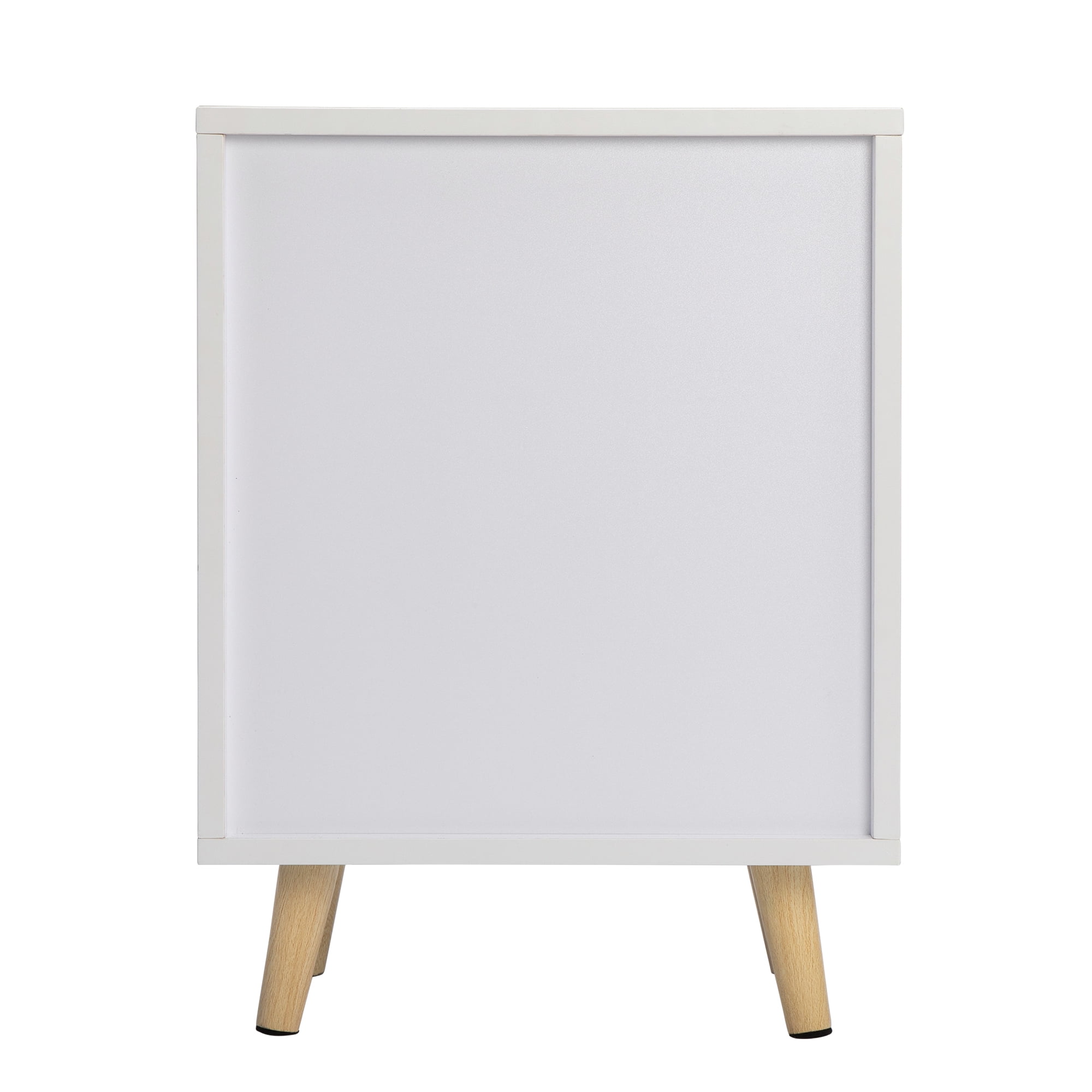 Kadyn Night Stand Set of 2 for Bedroom, Modern Bedside Table with a Drawer for Nursery, Solid Wood Sofa Side End Table for Bedroom with Legs, White Kadyn Night Stand Set of 2 for Bedroom, Modern Bedside Table with a Drawer for Nursery, Solid Wood Sofa Side End Table for Bedroom with Legs, White