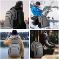 thumbnail image 5 of Mochilas para portátil con puerto de carga USB para hombre y mujer para el trabajo, escuela, universidad, mochila escolar para niños, adolescentes con compartimento para portátil y bolsa antirrobo,, 5 of 5