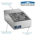 thumbnail image 2 of Arctic Air ACP4SQ Compact Refrigerated Countertop Prep Unit with Four 1/6 Stainless Pans and Covers, Silver, 115v, 2 of 4