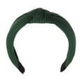 thumbnail image 1 of Diadema con nudo de algodón texturizado Unique Bargains Diadema suave para mujer Verde oscuro 13 pulgadas de ancho, 1 of 1