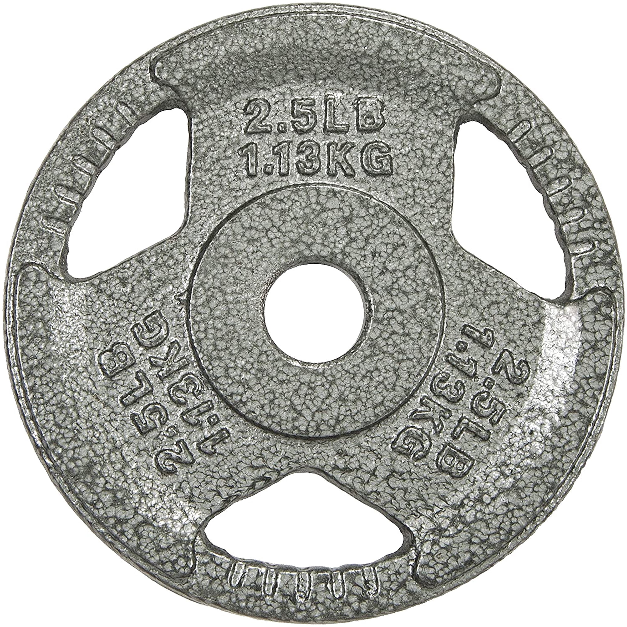 FlexWave Tri-Grip Cast Iron Plate Weight Plate for Strength Training, Weightlifting and Crossfit, 1-Inch, 2.5lbs Single