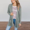 thumbnail image 3 of CILENON Women's Fashion Women Fall Open Front Cardigan With Pockets Casual Duster Lightweight Knit Cardigan Sweater (Gray,S), 3 of 8
