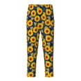 thumbnail image 2 of Gukieu Sunflowers Print Youth Home Trousers, Elastic Waistband with Pockets for Home and Outing, Suitable for Children Aged 5-16-XS(5-6), 2 of 6