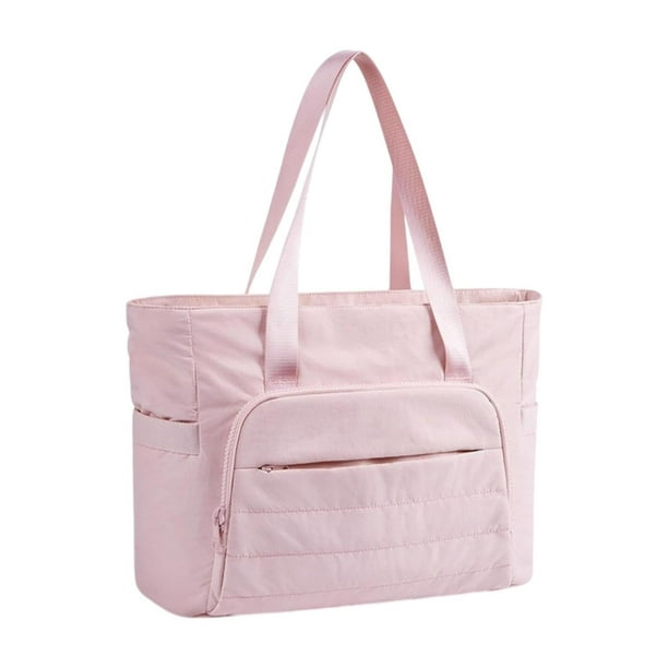 Bolso de bolso de hombro con correa de con correa de peso ligero con cremallera de desgaste de la cremallera gran capacidad para el trabajo de la Rosa