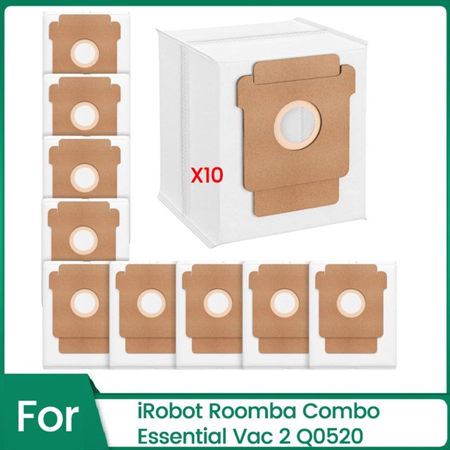 Bolsas de Polvo para Aspiradora Robot para Essential Vac 2 Q0520, Repuestos de Bolsas de Basura No Tejidas (10 Unidades)