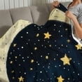 thumbnail image 4 of Creowell Moon Stars Card Flannel Blanket Soft Warm Multi-Purpose 3 Sizes 50x60in, 4 of 7
