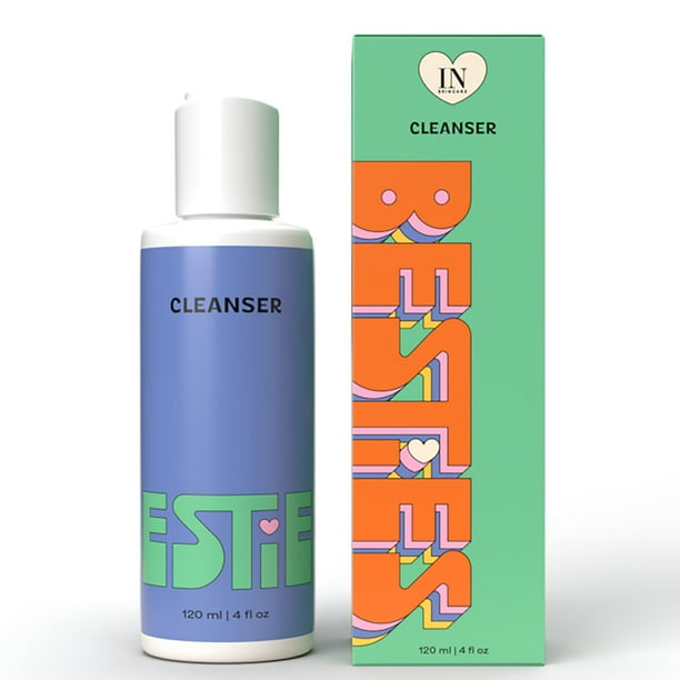 InstaNatural Besties Limpiador facial suave para adolescentes con vitamina C, con aloe vera y agua de coco, removedor de maquillaje hidratante, control de roturas, cuidado de la piel para adolescentes