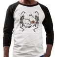 thumbnail image 2 of Spooky Tis the Season Three-Quarter Raglan Sleeve Baseball Shirt Unisex Medium White/Black, 2 of 5
