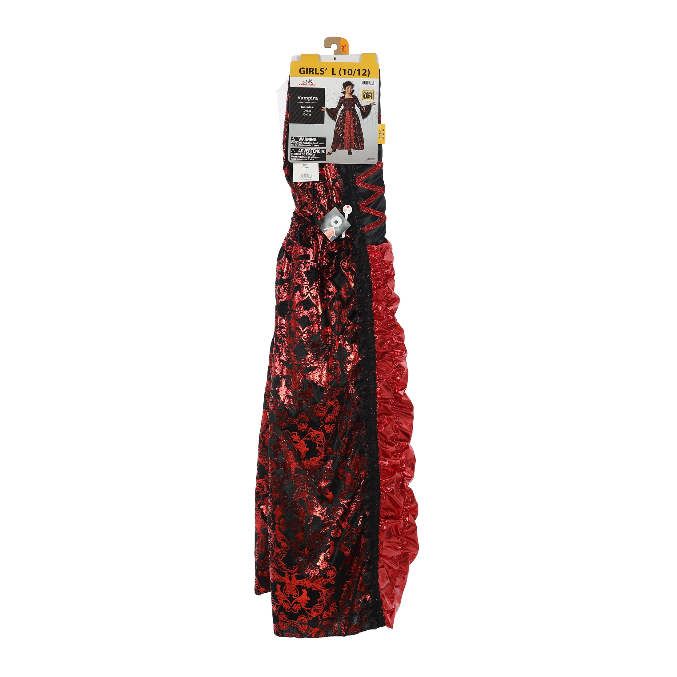 Ballroom Vampria Halloween Costume for Children, Girl's Size L (10/12), by Way to Celebrate