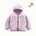 thumbnail image 4 of BXINGOHAI Baby Toddler Girls Boys Fleece Hoody Jacket Zip Up Teddy Coat Shape Warm Winter Outwear Fall Winter Thick Hoodie Coats Today Purple,7-8 Years, 4 of 6