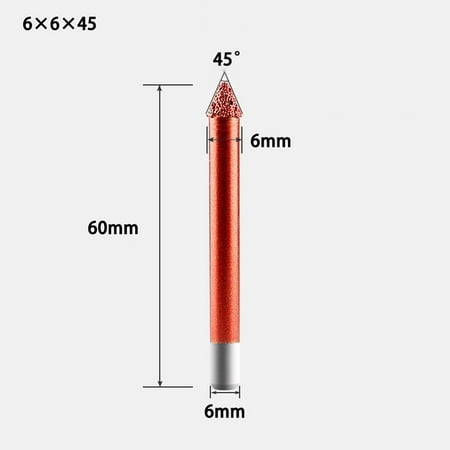 

Red Brazed Diamond Router Bits Engraving Cutter Grinding Router Bits 6mm 8mm