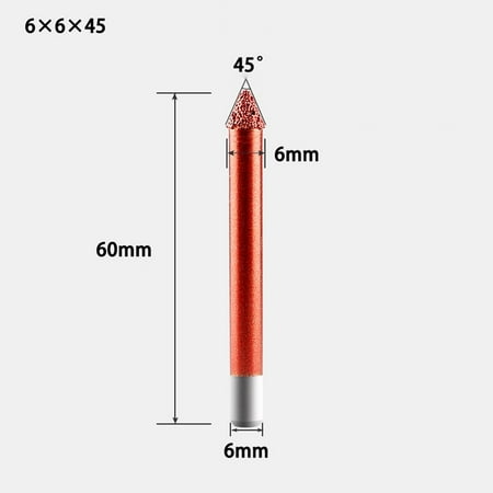 

Leke Red Brazed Diamond Router Bits Engraving Cutter Grinding Router Bits 6mm 8mm