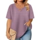 thumbnail image 2 of Tops de Manga Corta de Tamaño Más de las Mujeres, Blusas de Cuello en V Impresas de Verano de Moda para Uso Casual, Diario Y de Fiesta, 2 of 8