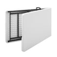 thumbnail image 4 of Mainstays White 8 Foot Folding Plastic Table, Heavy Duty, Easy-Fold, Indoor Outdoor, Scratch Resistant, Stain & UV Damage, 4 of 16