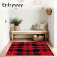 thumbnail image 3 of ODIKA 2'x3' Machine Washable Non-Slip Area Rug, Vintage Plaid Checkerboard Holiday with Classic Tartan Design High Traffic Rug with Pad, Red, 651550, 3 of 8