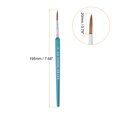 thumbnail image 2 of Uxcell 5pcs Detail Paint Brushes 20mm Nylon Miniature Painting Brush for Watercolor Acrylic Painting(6#), Blue, 2 of 6