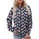 thumbnail image 2 of Heisall Womens Hoodies Spring Autumn Non-positional Print Fashion Casual Loose Ribbed Design Crewneck 2025 New Arrival Tops, 2 of 5