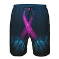 thumbnail image 4 of Naloa Two Human Hands are Holds Ribbon Awareness Men's Beach Shorts, Surfing shorts, Swim trunks, Quick Dry Swim Trunks for Surfing Beach Fun - X-Large, 4 of 9