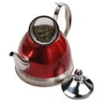 thumbnail image 3 of Creative Home Nobili-Tea 2.0 Qt. Stainless Steel Tea Kettle with Removable Infuser Basket, Metallic Cranberry, 3 of 8