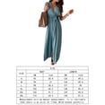 thumbnail image 2 of Vestido Midi De Cóctel Vestido de fiesta asimétrico de estilo bohemio Traje de playa elegante y sexy de manga corta Ygjytge para Mujer Azul T L, 2 of 6
