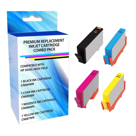 Remanufactured eReplacements Ink Cartridge - Alternative for HP 564XL - Black, Cyan, Magenta, Yellow