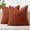 Rust, variant on 16×16 Inch Decorative Throw Pillow Cover Set, Soft Plush Fabric, Textured Ribbed Block Pattern, Hidden Zipper Closure, For Sofa or Living Room, 2 Pack