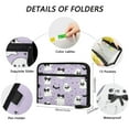 thumbnail image 3 of Accordion File Organizer with Zip Closure 13 Pockets Expanding File Folder Letter A4 Paper Document Organizer for Home Office Ghost with A Bow Tie, 3 of 7
