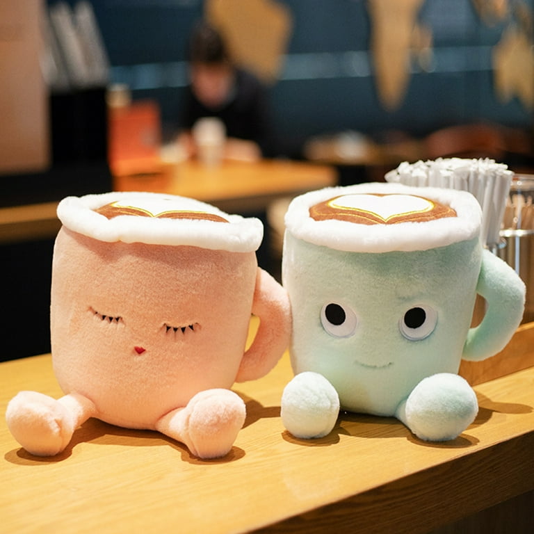 Coffee Cup Plush Stuffed Toy for Beds Sofas Home Decor Skin