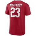 thumbnail image 3 of Men's Christian McCaffrey Scarlet San Francisco 49ers Player Icon T-Shirt, 3 of 5