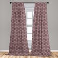 thumbnail image 5 of Ambesonne Hipster Curtains, Scattered Strokes Circles, Pair of 28"x63", Grey Pink Redbrown, 5 of 5