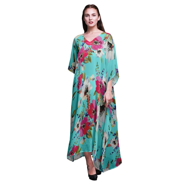 Bimba Womens Long BeachKaftanBeachwear Bikini Coverup Maxi Dress