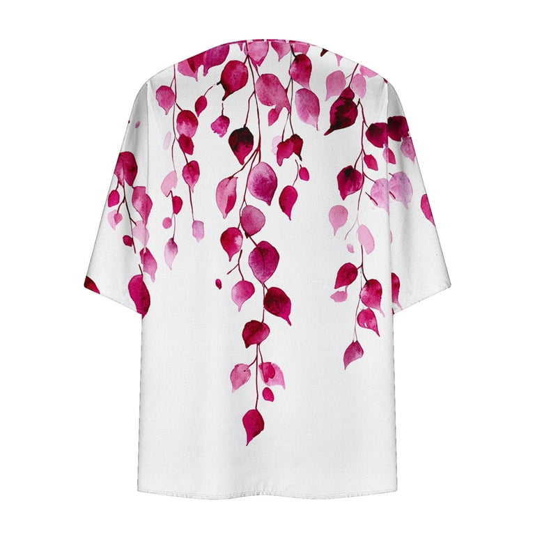 YULOONG Kimono Mousseline De Soie Femme Floral - Cover Up Plage Léger Et Élégant