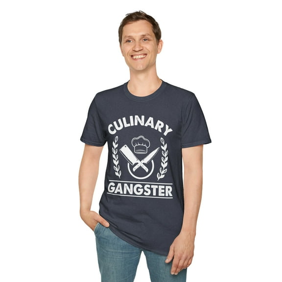 Culinary Gangster, Gildan Unisex Softstyle T-Shirt, Chef Graphic Tee, S-3XL