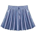 thumbnail image 3 of YONGHS Girl's Shiny Metallic Skater Skort Dance Athletic Pleated A-Line Mini Scooter Skirt Royal Blue 6-8, 3 of 7