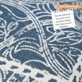 thumbnail image 5 of Indigo Ink – Almohada decorativa con forma de medallón con flecos para sofá o cama, decoración bohemia del hogar, 20.0 x 20.0 in (colección de mezclilla blanca, azul marino), 5 of 5