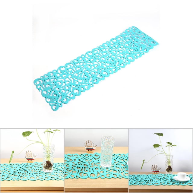 Mantel Individual De Fieltro Con Diseño Floral Calado, Para Decoración Del Hogar, Limpio Y Seco Con Un Paño Húmedo