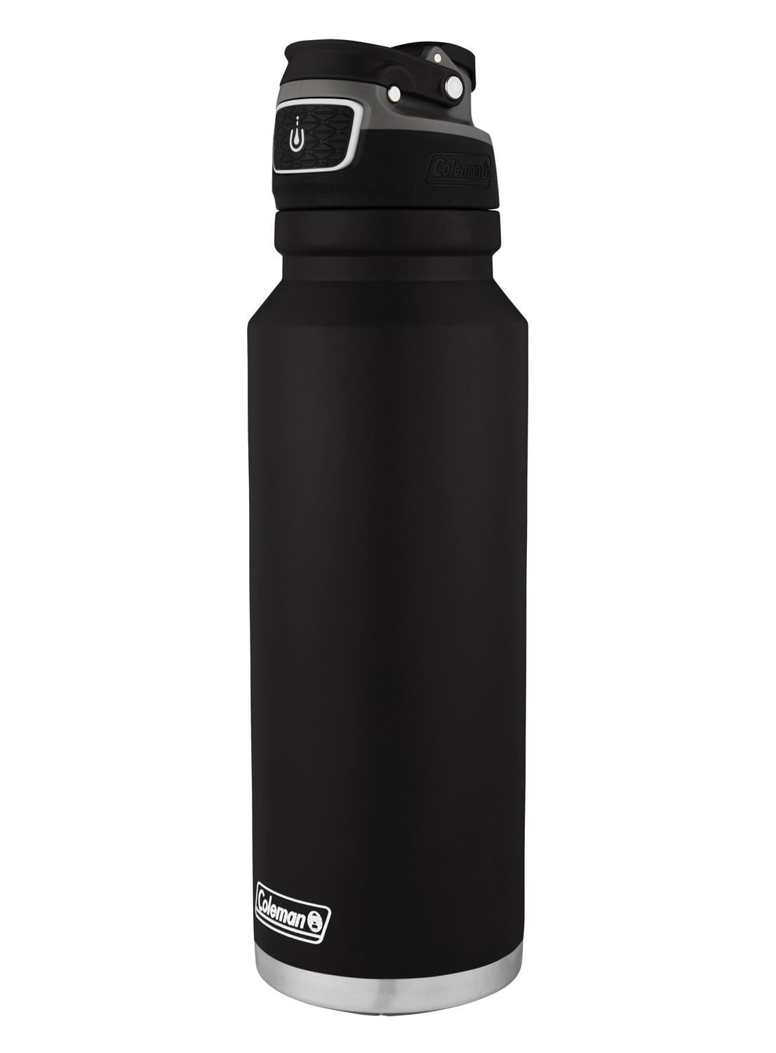 Coleman FreeFlow AUTOSEAL® 40oz Stainless Steel Water Bottle, Black, 40oz/1.2L, BPA Free