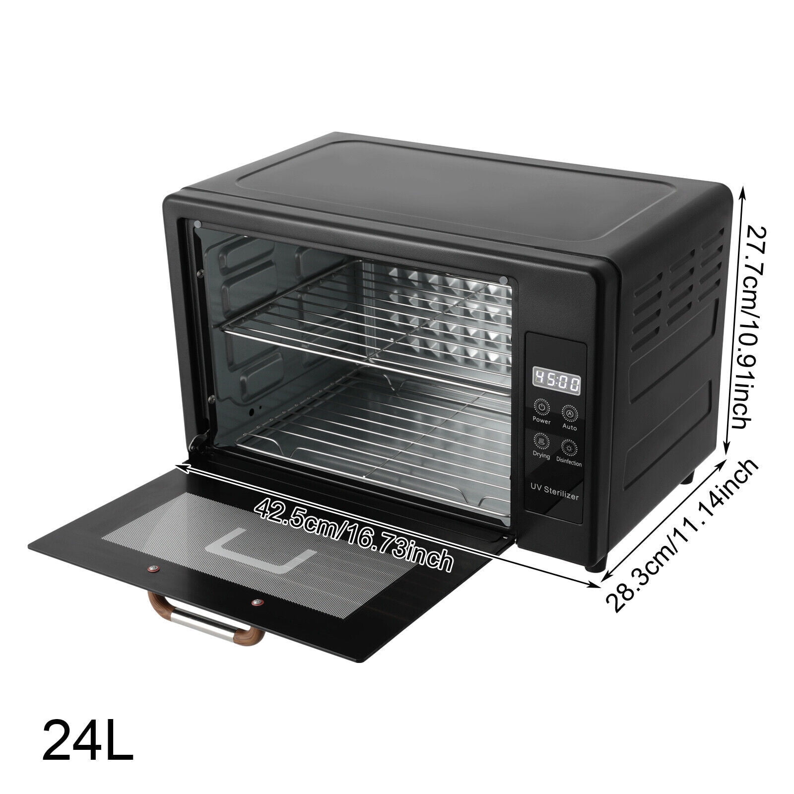 Multifunctional 2 Tiers Sanitizer, Modern Style Stainless Steel Dryer, 110V-60Hz Large Capacity Dryer Machine Drying Temp: 75℃/ 167 ℉