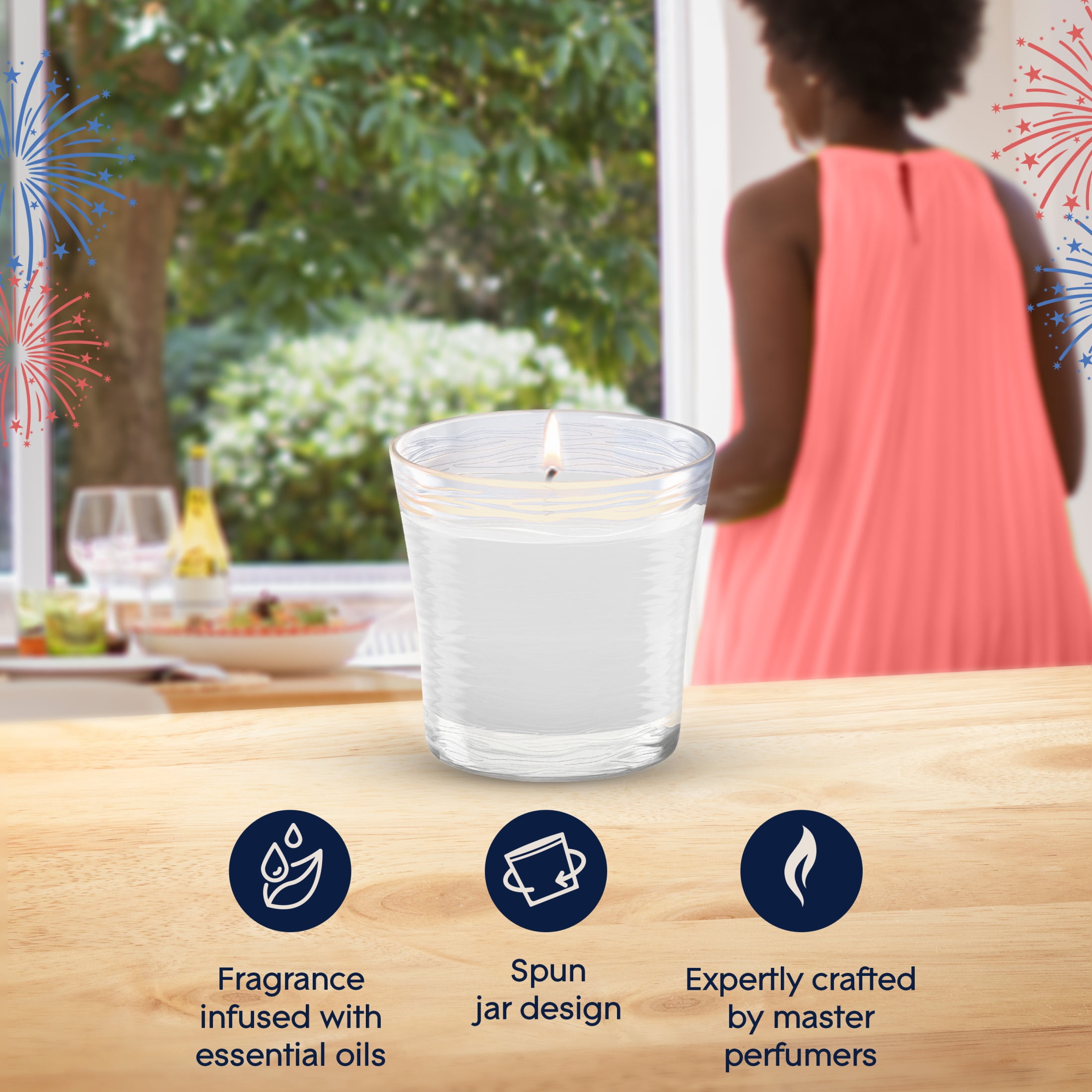 Glade Candle Jar, Beach Life, 4.08 oz, 2 count