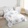 thumbnail image 3 of Manfei Kids Kawaii Bear Bedding Comforter Set, Dreamy Cartoon Style Twin Comforter Sets, Stars Cloud Print Reversible Bedding Set, Luxury Bedroom Decor, 2 Pieces, 3 of 8