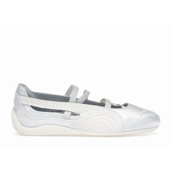 Puma Women's Speedcat Ballet Silver Mist Warm White Satin Slippers, from StockX