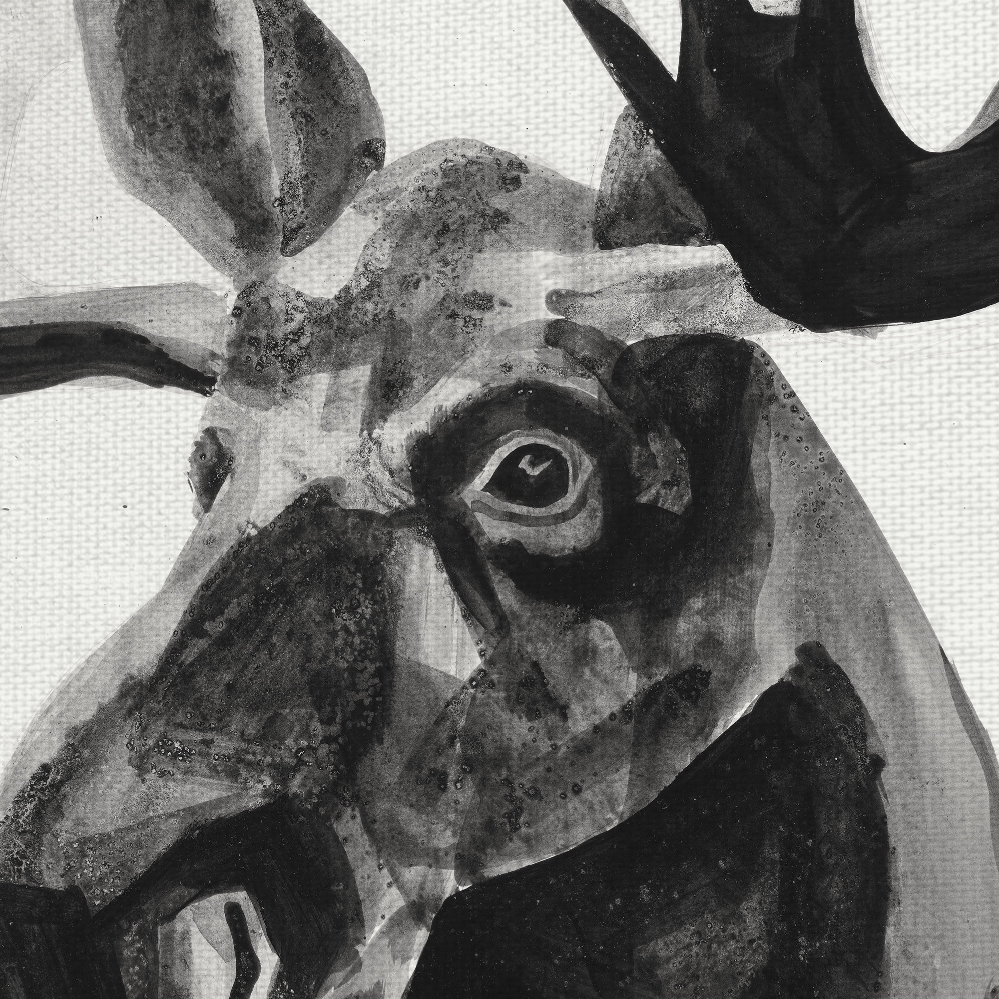 Masterpiece Art Gallery Watercolor Moose by Ben Gordon Canvas Photo Graphic Art Print 22" x 28"