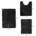 thumbnail image 2 of Nestl Soft & Plush Black Quick Dry Memory Decorative Foam Bath Rugs,3 Count, 2 of 4