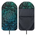 thumbnail image 6 of FUIALDOLG Teal Heart Floral Pattern Bucket Seat Protector, Warp Kitted Terry Cloth Washable Cover, Universal Fit for Van Cars SUVs Drivers, 6 of 7