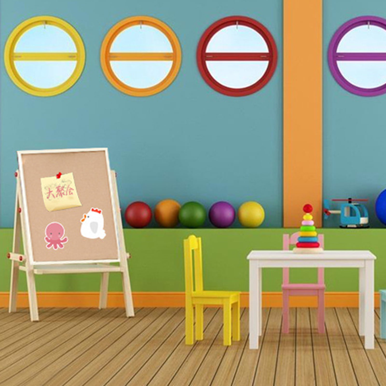 Bulletin Board Double-Sided Cork Board Wooden Frame 30x40CM 40x60CM for Home School Decoration Display Corkboard