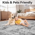 thumbnail image 4 of Abstract Area Rug x Modern Rugs for Living Room Neutral Machine Washable Rug Non Slip Carpet for Bedroom Office Living Room Dining Room Nursery Rug Grey &, 4 of 7