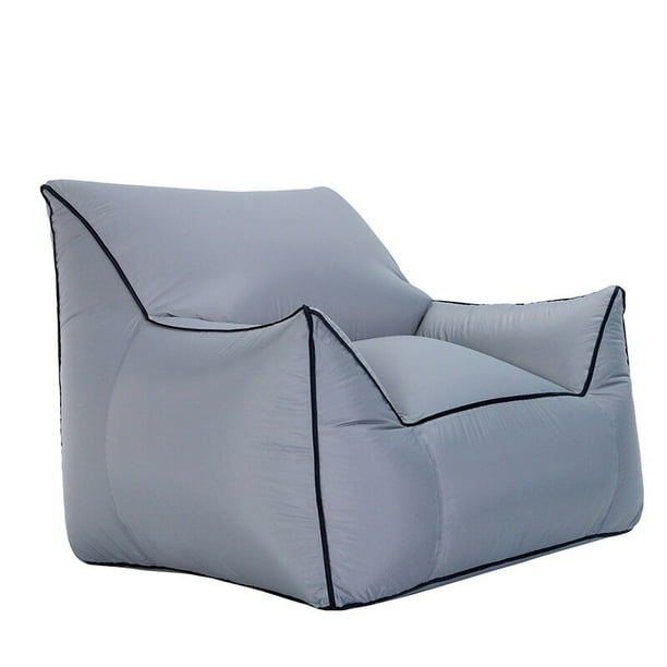 N&V Sillón Puff De 4.5 Pies, Gigante Transformable Con Funda De Terciopelo De Felpa Lavable, Perfecta Para Adultos, Parejas Y Familias, Puf Gigantes (gris, Matrimonial